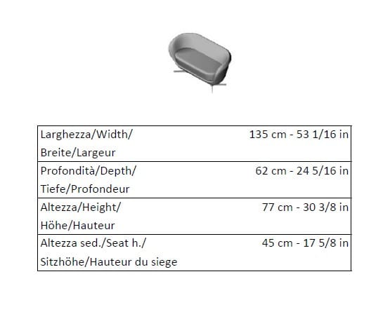 2-местный тканевый контрактный диван La Cividina Джанго ARCH-00122277 - Вид №3