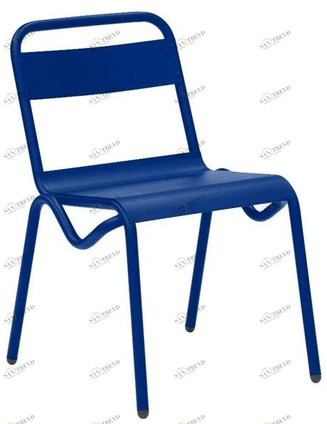 iSimar Штабелируемый садовый стул из оцинкованной стали Anglet 7202