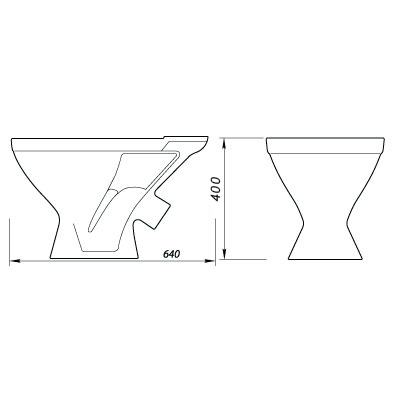 1015154 Приставной унитаз напольный Белый Лобненский Стройфарфор  Россия  - Вид №1