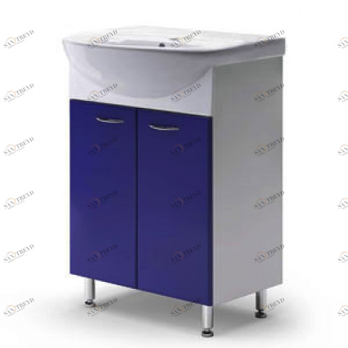 Тумба Уют 60 /синяя/ с умывальником Уют 60 RUNO 2313118