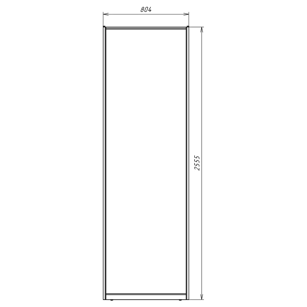 Дверь-купе KONSENSA 255.5x80.4 см МДФ цвет бетон профиль черный STLM-2057976 - Вид №10
