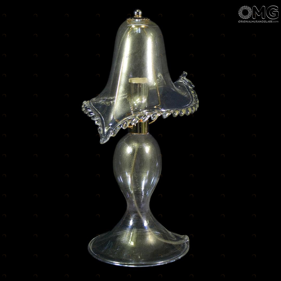 1134 ORIGINALMURANOGLASS Настльная лампа Гарда - Акватик - муранское стекло OMG 30 см 