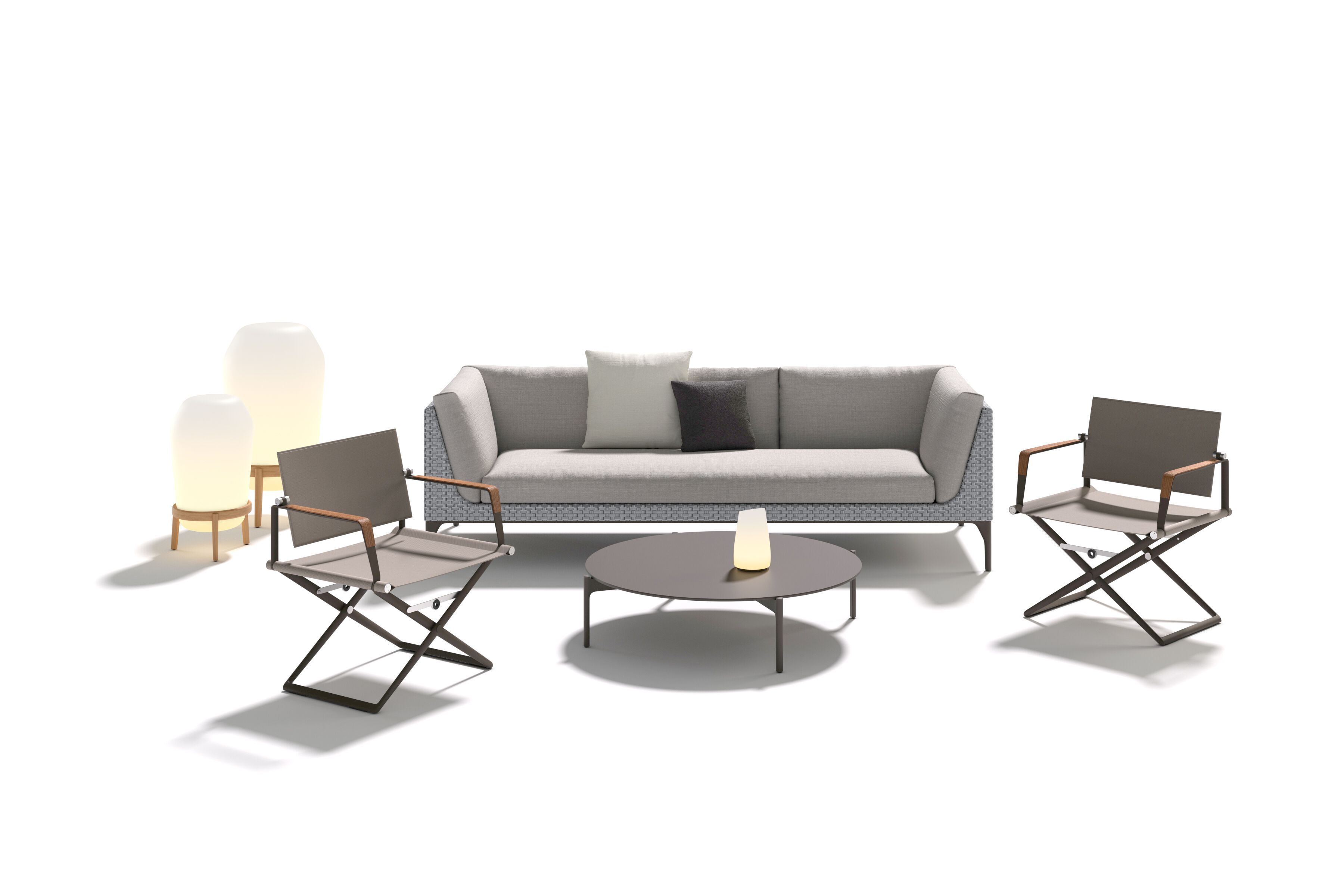 Круглый алюминиевый журнальный столик с порошковым покрытием HPL Top DEDON IZON ARCH-00138838 - Вид №2