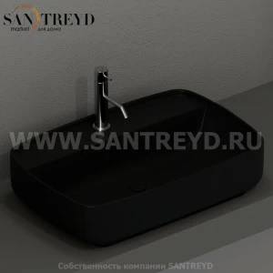 514031 Накладная раковина на столешницу  прямоугольная Kerasan Tribeca