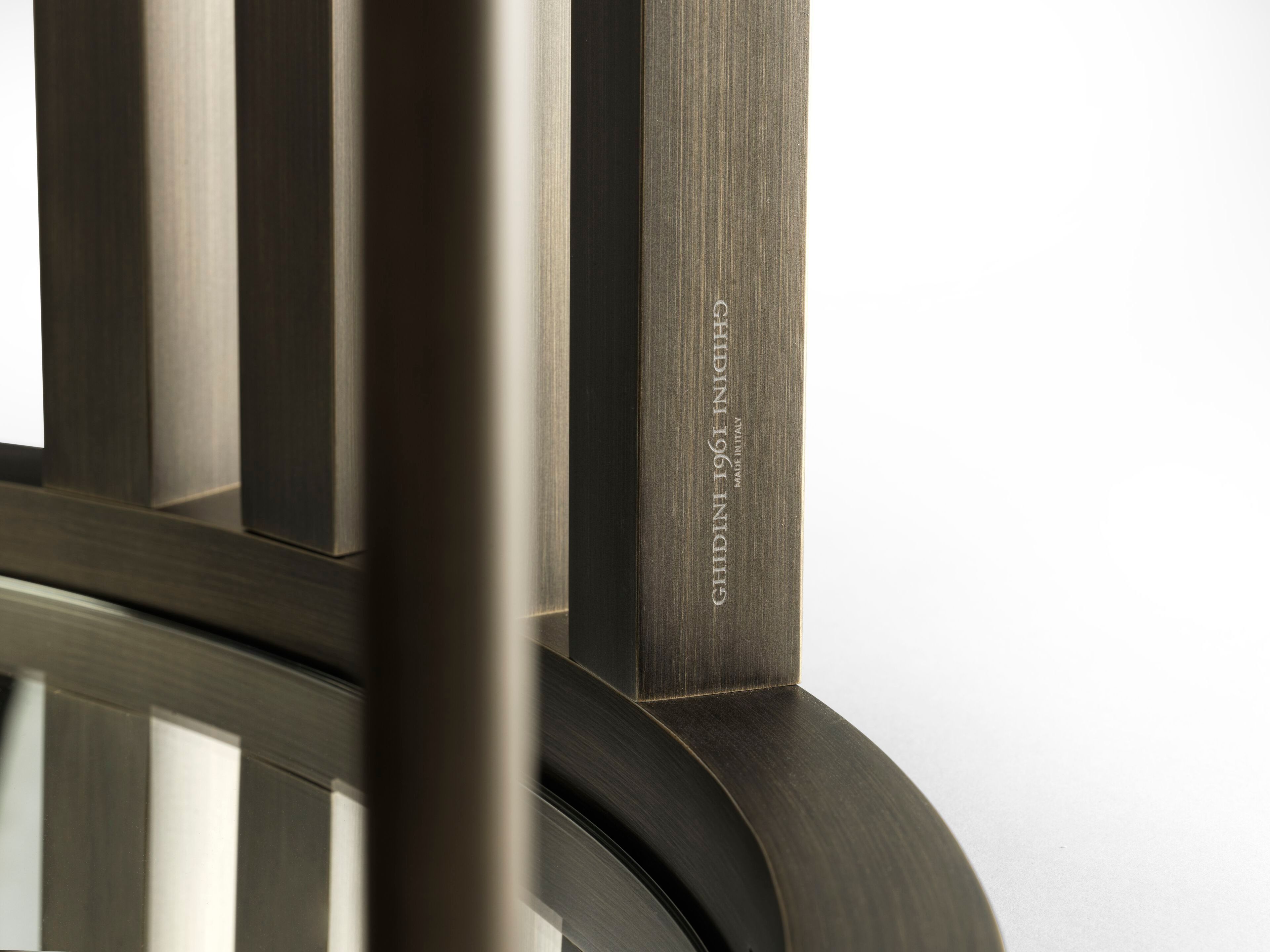 Круглый мраморный стол с латунной рамой GHIDINI1961 MERLINO ARCH-00081597 - Вид №4