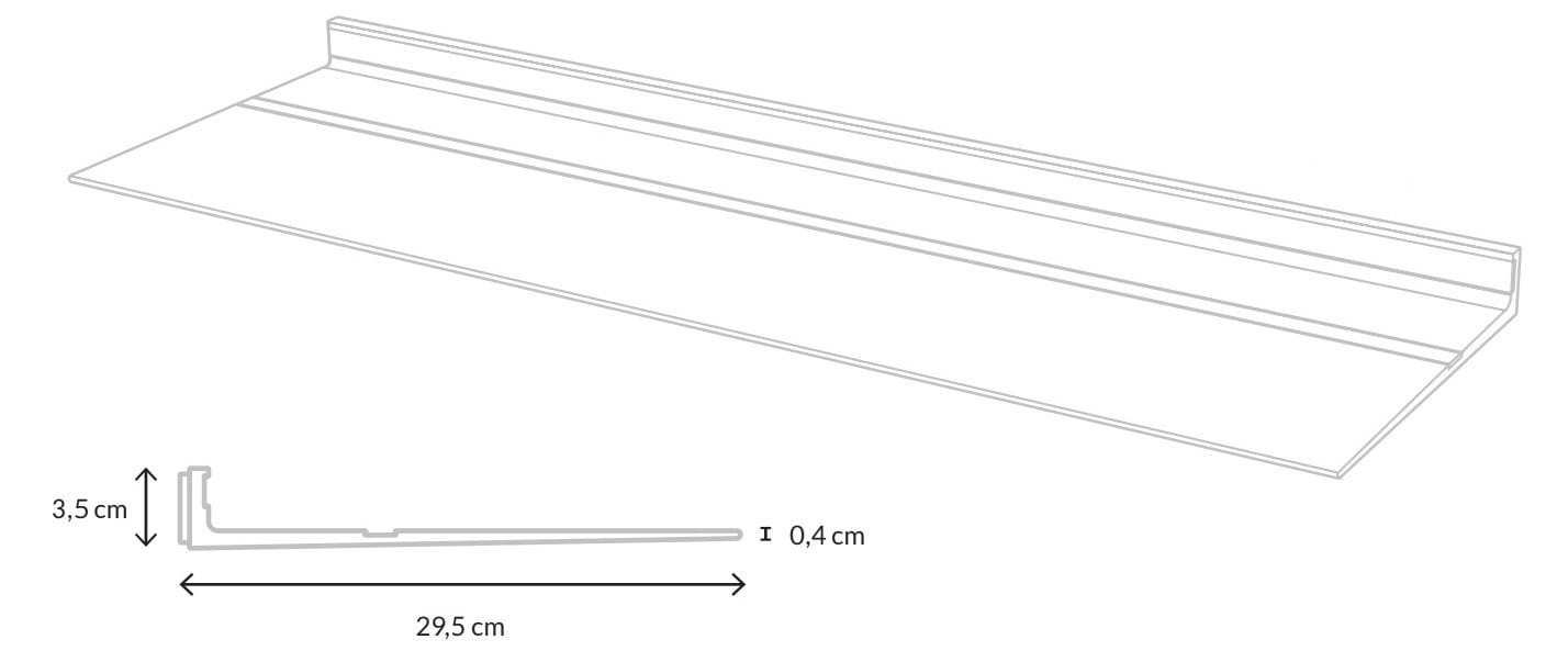 Алюминиевая полка со встроенным освещением Strackk WALL SHELF WITH LIGHT UNDER ARCH-00138510 - Вид №9