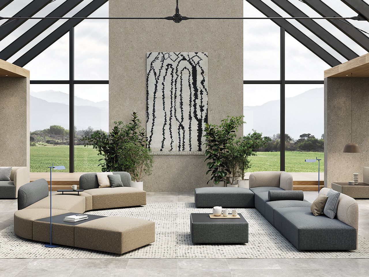 Модульный тканевый диван FREZZA Alplus Lounge ARCH-00018289 - Вид №1