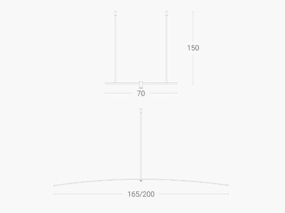 Железный светодиодный подвесной светильник ZAVA PETIT ARCH-00026556