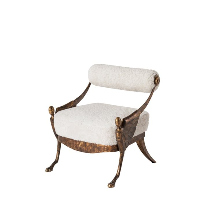 Кресло из овечьей шерсти и травленой латуни Mantellassi 1926 OVER ARCH-00076867 - Вид №8