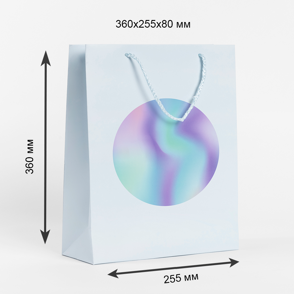 86578791 Пакет подарочный 25.5x36 см цвет бело-бирюзовый STLM-0070226 СИМФОНИЯ  - Вид №1