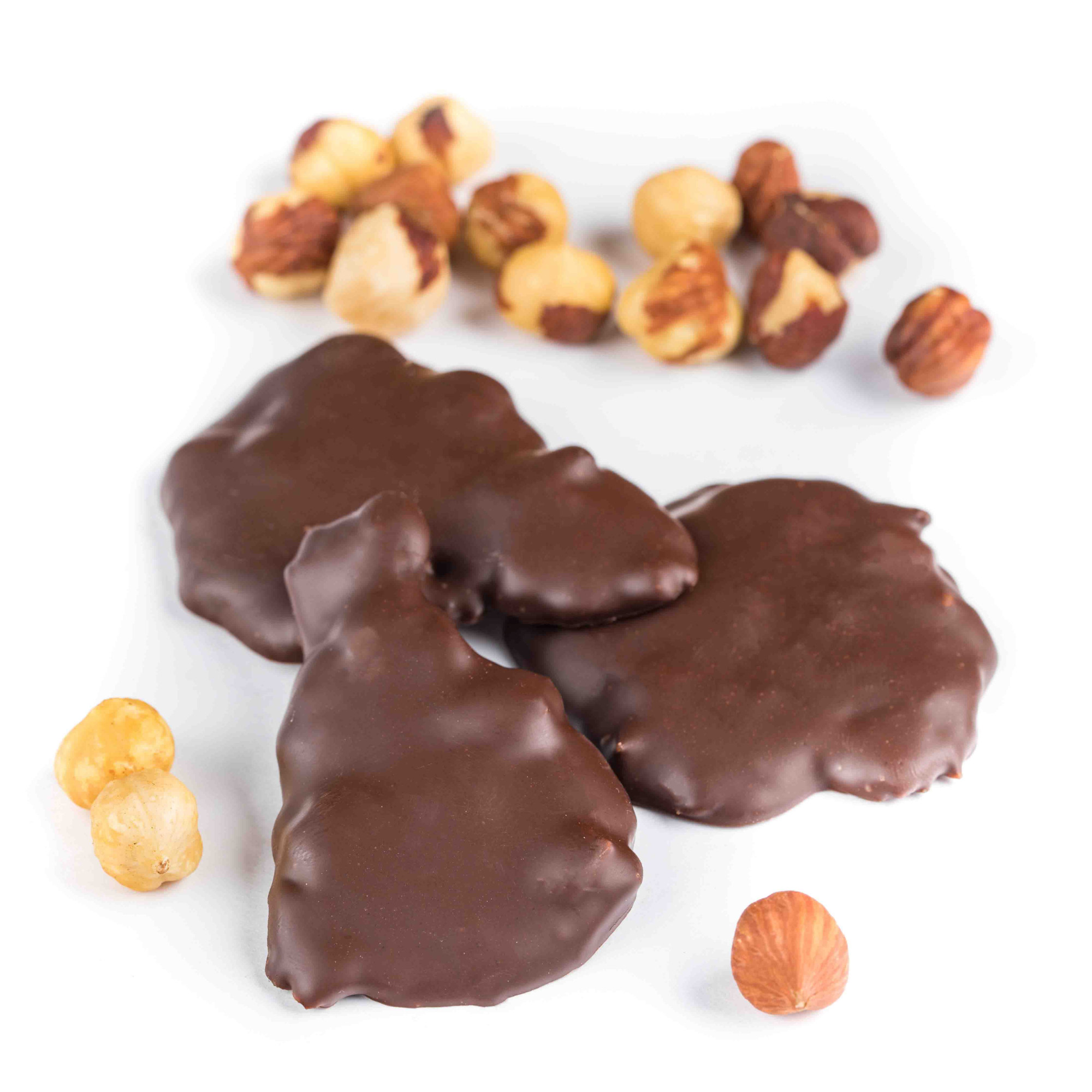Фундучный бритл в темном шоколаде CACAOJET Santreyd 10445