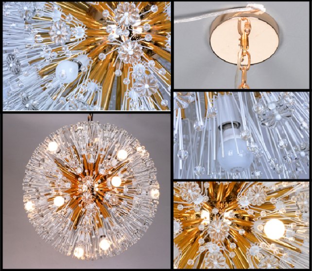 Светильник подвесной 100х50 см золотой Bonnington BRCH9012-500 DELIGHT COLLECTION ДИЗАЙНЕРСКИЕ 00-3883076 Золото;прозрачный  - Вид №1