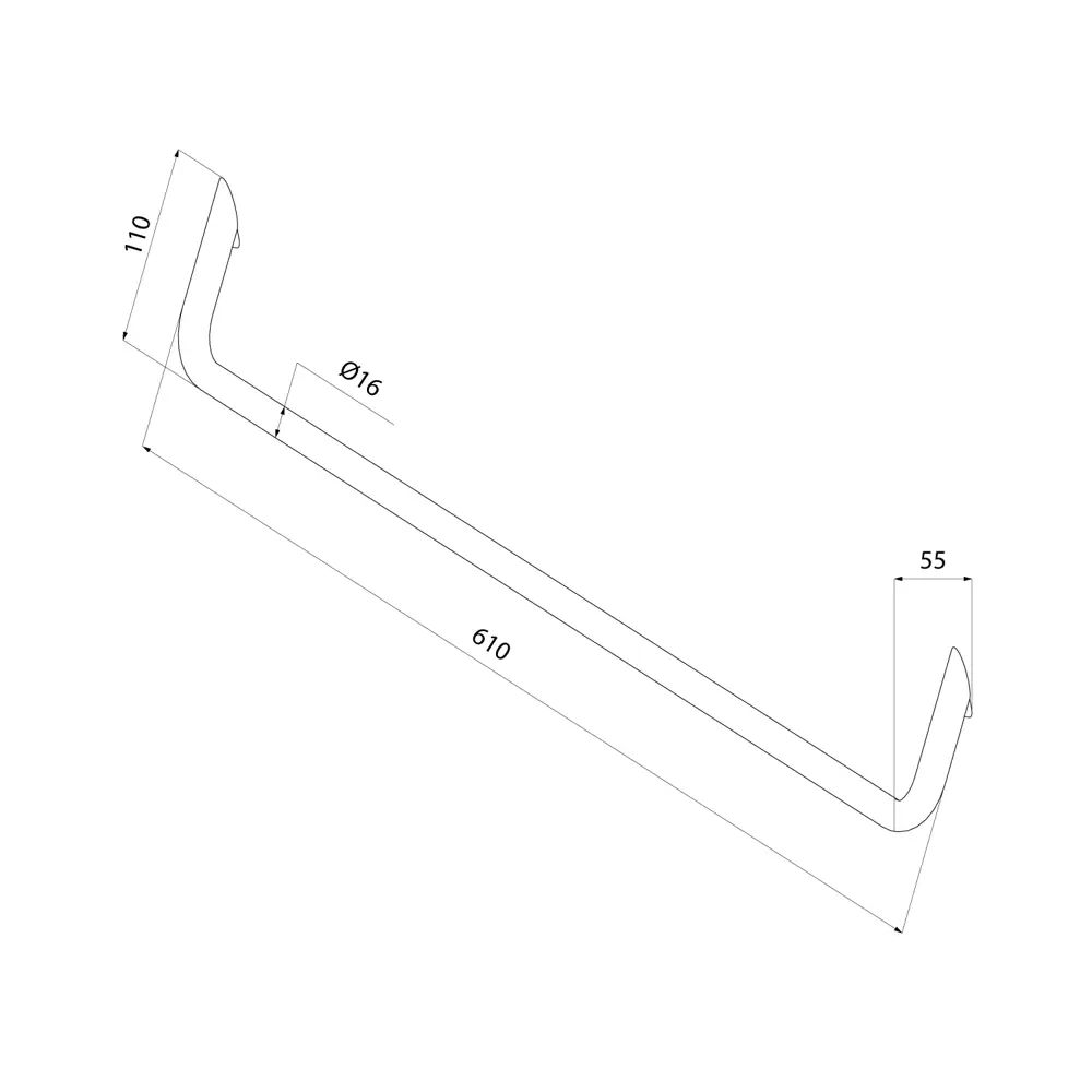 IDDIS Line - настенный полотенцедержатель черный матовый 89379382 STLM-1581966 - Вид №3