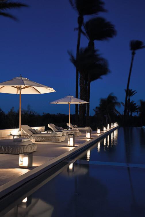 MNST1300 Зонтик teak центральный полюс teak 300x400 черный Manutti Umbrellas  - Вид №6