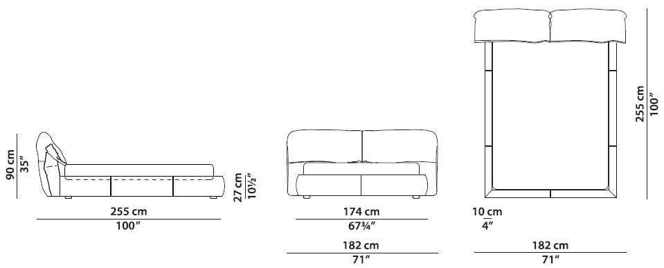 Мягкая двуспальная кровать Baxter Касабланка ARCH-00062186 - Вид №9
