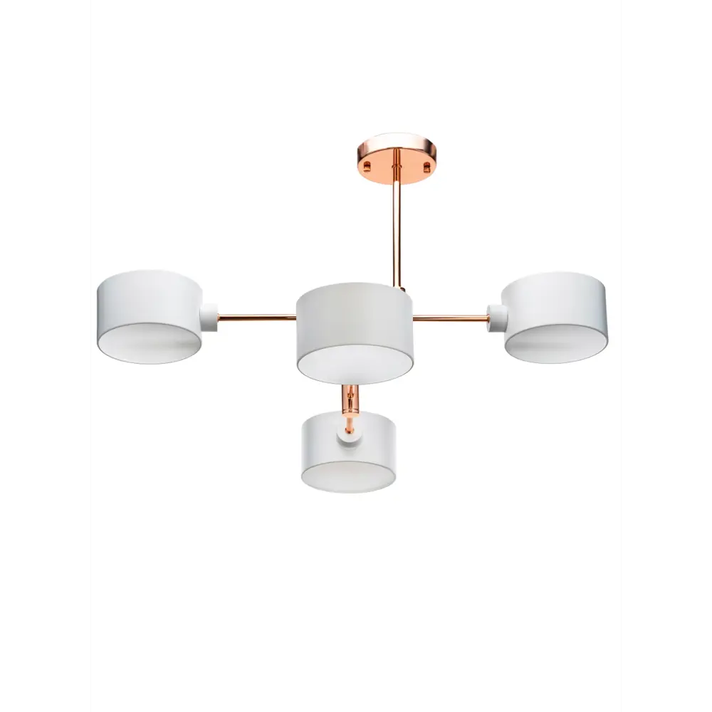 Люстра на штанге Lamplandia Fantom White L1220-4, 4 лампы, 15 м², цвет белый STLM-2135036