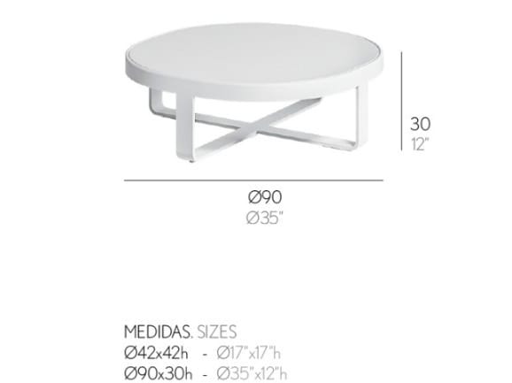 Круглый садовый столик из алюминия с термокрытием GANDIABLASCO ARCH-00025383 - Вид №7