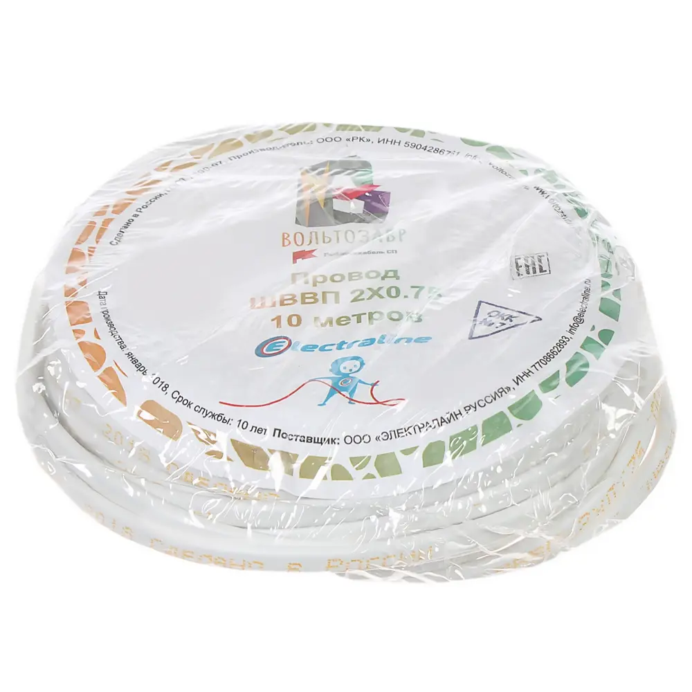 Провод Electraline ШВВП 2х0.75 10 м (ГОСТ) STLM-2133873 - Вид №2