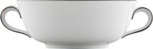 10642825 Furstenberg Чашка для супа Furstenberg "Вагенфельд" 300мл (с чёрным кантом) Фарфор, Керамика
