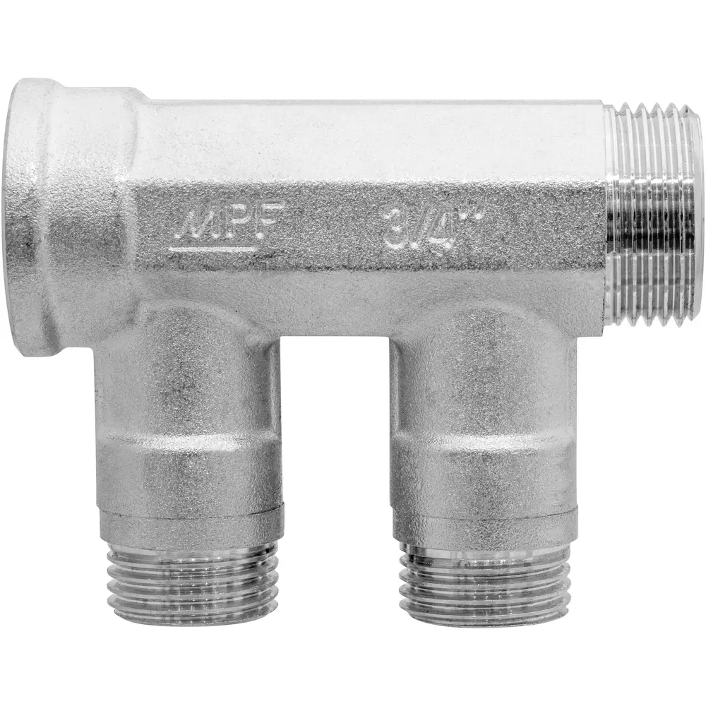 Коллектор с кранами MPF на 2 выхода 3/4"x1/2" наружная резьба 87886410 STLM-2089899  - Вид №1