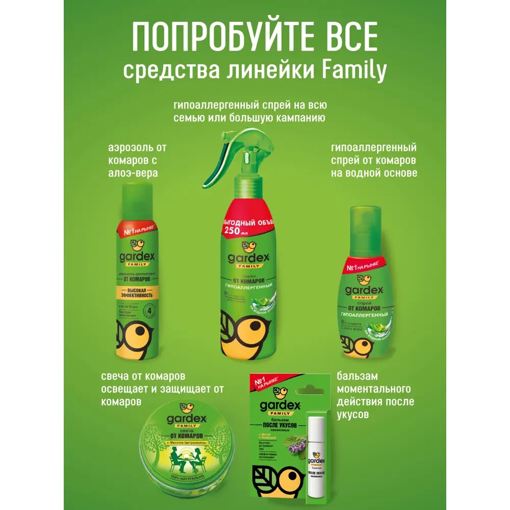 Santreyd Gardex Family - репеллент от комаров аэрозоль 150 мл 15169992 STLM-0005578 - Вид №7