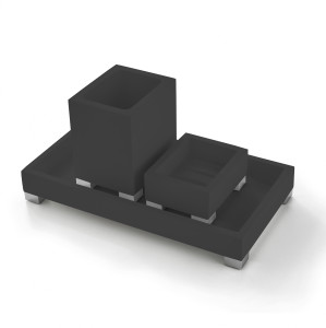 BEMDN98A 3SC Набор из 3 предметов, стакан, мыло, поднос Moderno