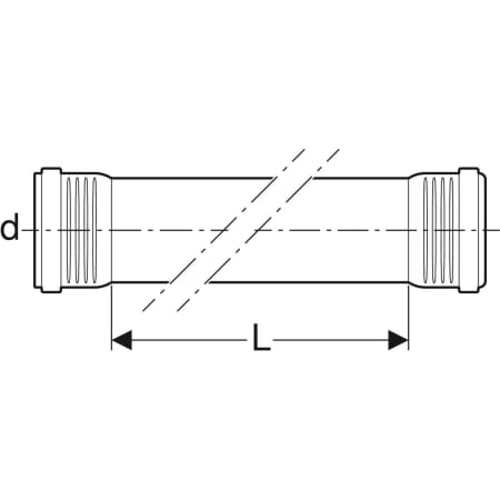 393.213.14.1 Труба Geberit Silent-Pro с двумя раструбными муфтами Geberit  - Вид №2