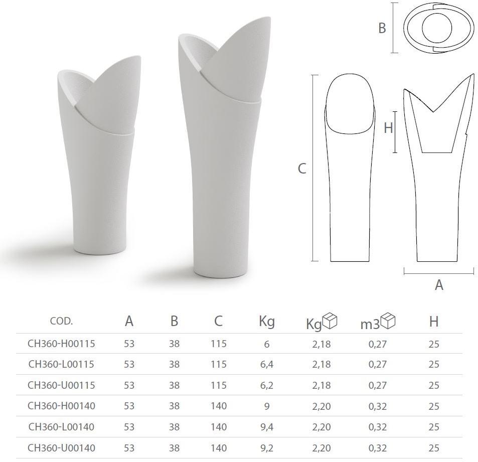 Lyxo Design Высокий садовый горшок с подсветкой из полиэтилена sun-id-1396793 - Вид №2