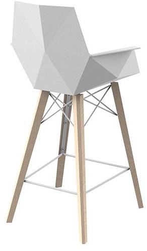 VONDOM Садовый стул из полипропилена с подлокотниками Faz wood 54304, 54304f - Вид №1