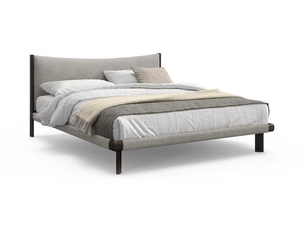 Двуспальная кровать с мягким изголовьем Novamobili MIZU ARCH-00106634