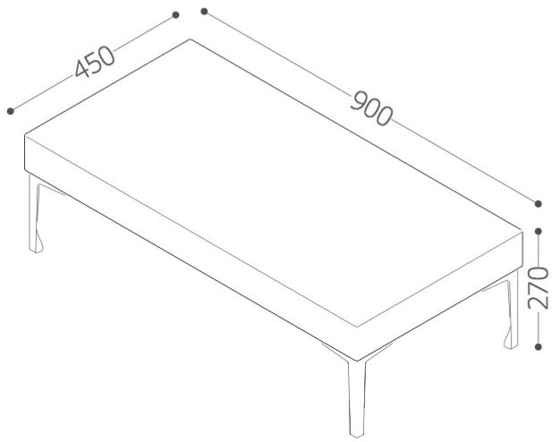 VAGHI Низкий прямоугольный журнальный столик из ламината Quadro Tr1/tr2 - Вид №6