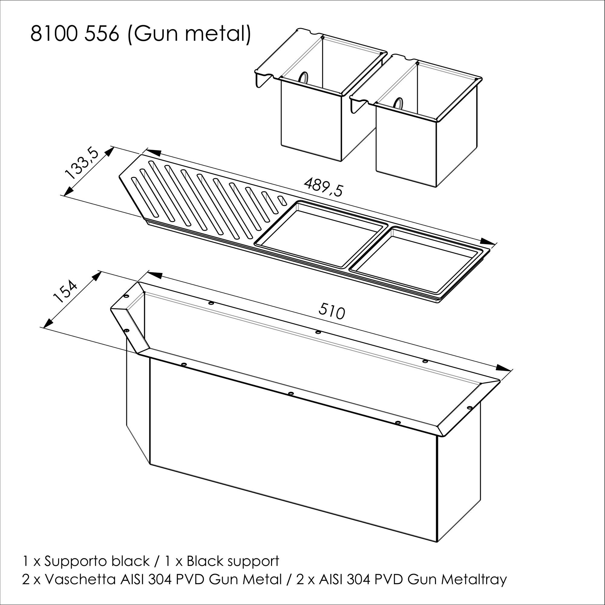 Раковина из нержавеющей стали с подходящим каналом Foster DIADE ARCH-00115732 - Вид №23