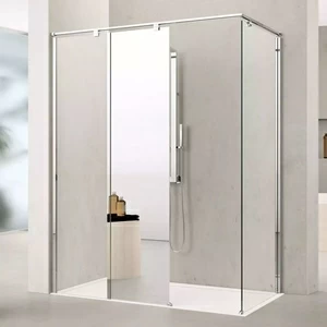 Novellini. Душевой уголок 180x120 см H12 с хромированным профилем KUADRA