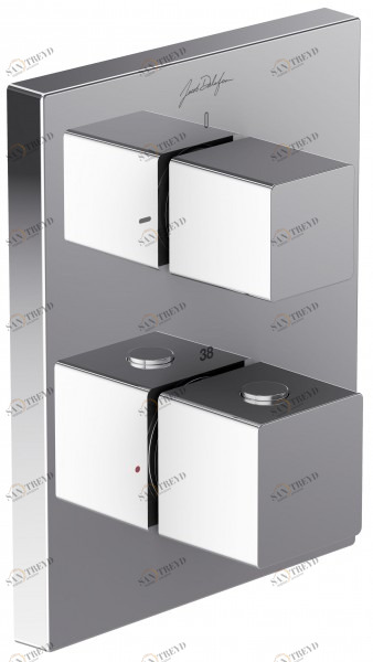 E75391-CP Встраиваемый смеситель, термостат, квадратный дизайн Jacobdelafon MODULO Santreyd