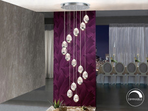 109031 Люстра LED 14L DIM хром BLUETOOTH Schuller Rocio