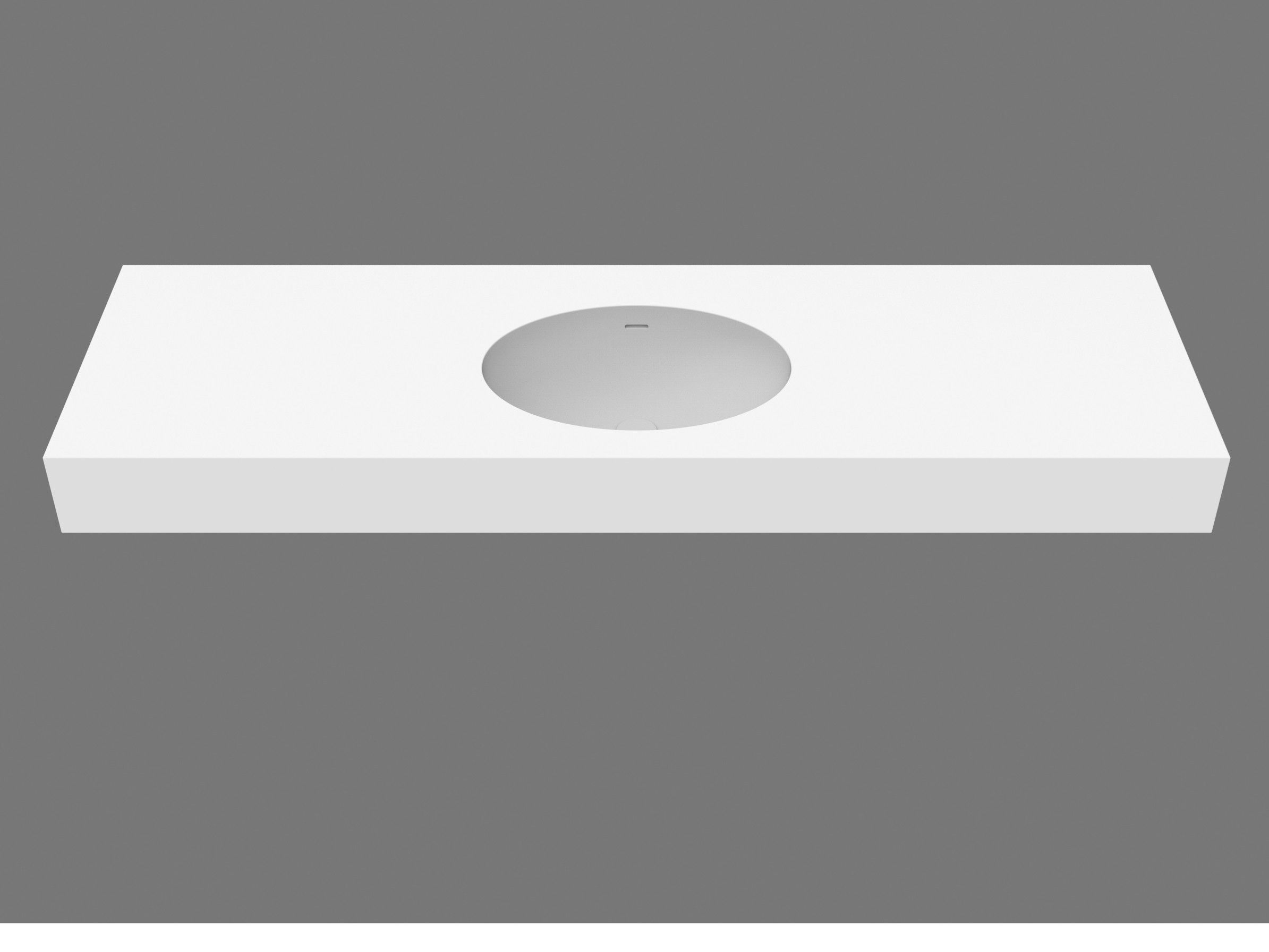 Круглый одиночный подвесной умывальник в твердой поверхности MOMA Design ELIPSE SYSTEM ARCH-00122605 - Вид №1