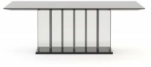 Stylish Club Прямоугольный обеденный стол из нержавеющей стали и дерева His Scf.hi11