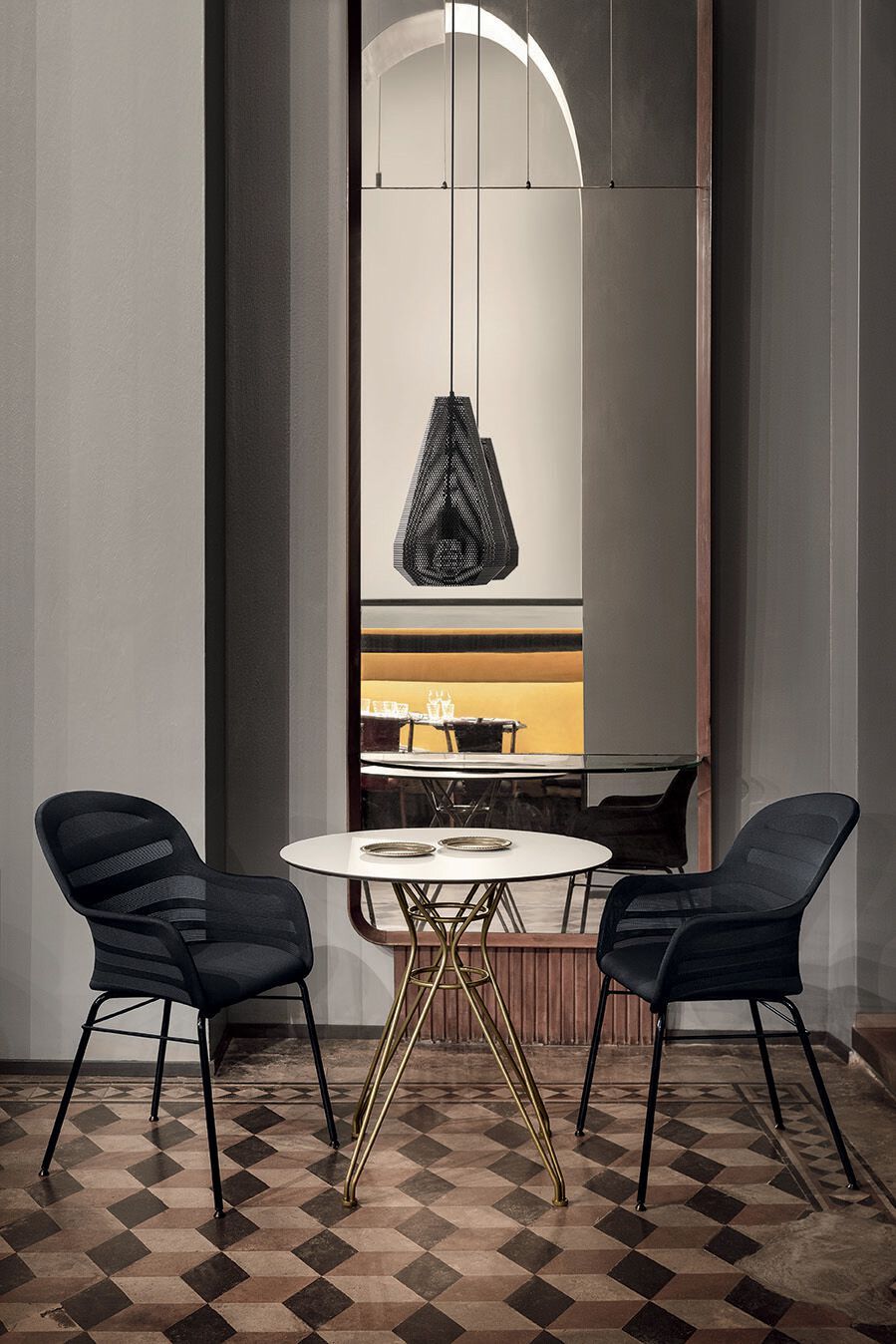 Стальной и деревянный квадратный стол Bontempi Casa VINCENT ARCH-00104345 - Вид №1