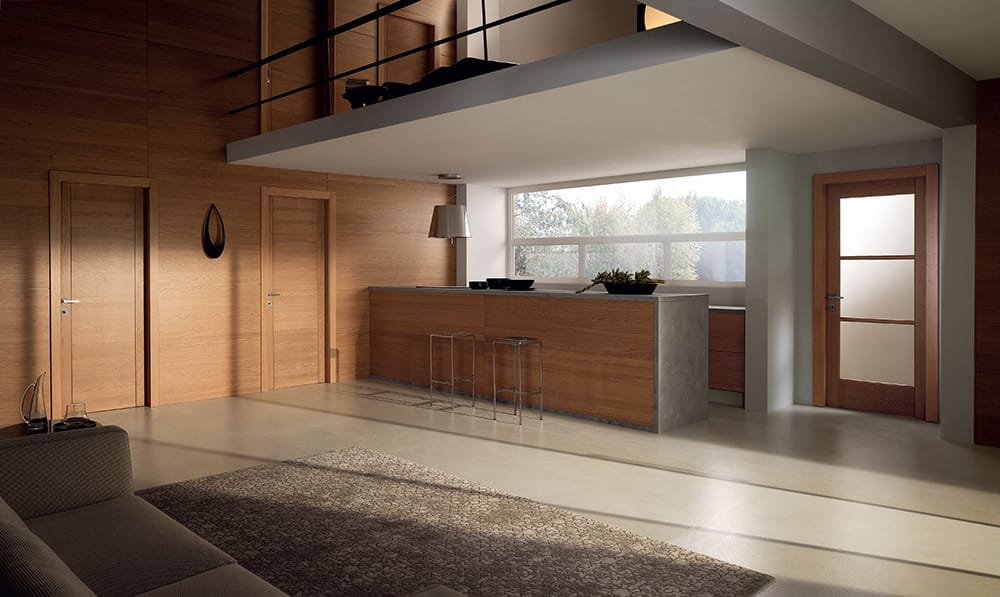 Распашная дверь из массива дерева и стекла GAROFOLI Пангея ARCH-00031708 - Вид №2