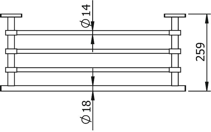 10903B Полотенцедержатель подвесной цвет хром LANGBERGER ALSTER - Вид №2
