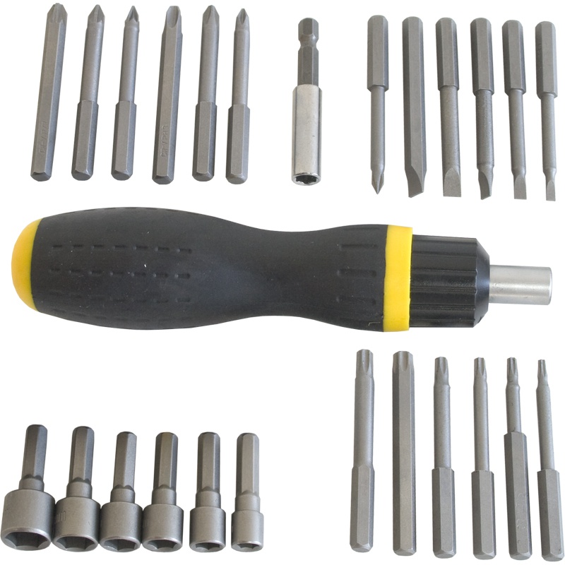 51956 Калибр Набор насадок сменных с отверткой  Профи НСО-27  - Вид №2