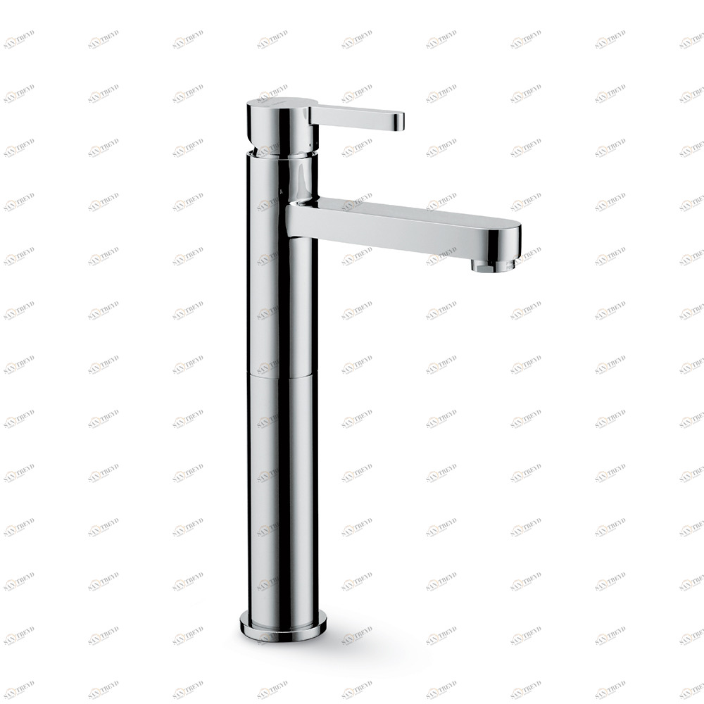 Высокий однорычажный смеситель для верхней раковины без сливного гарнитура. ERGO NEWFORM Италия 65815