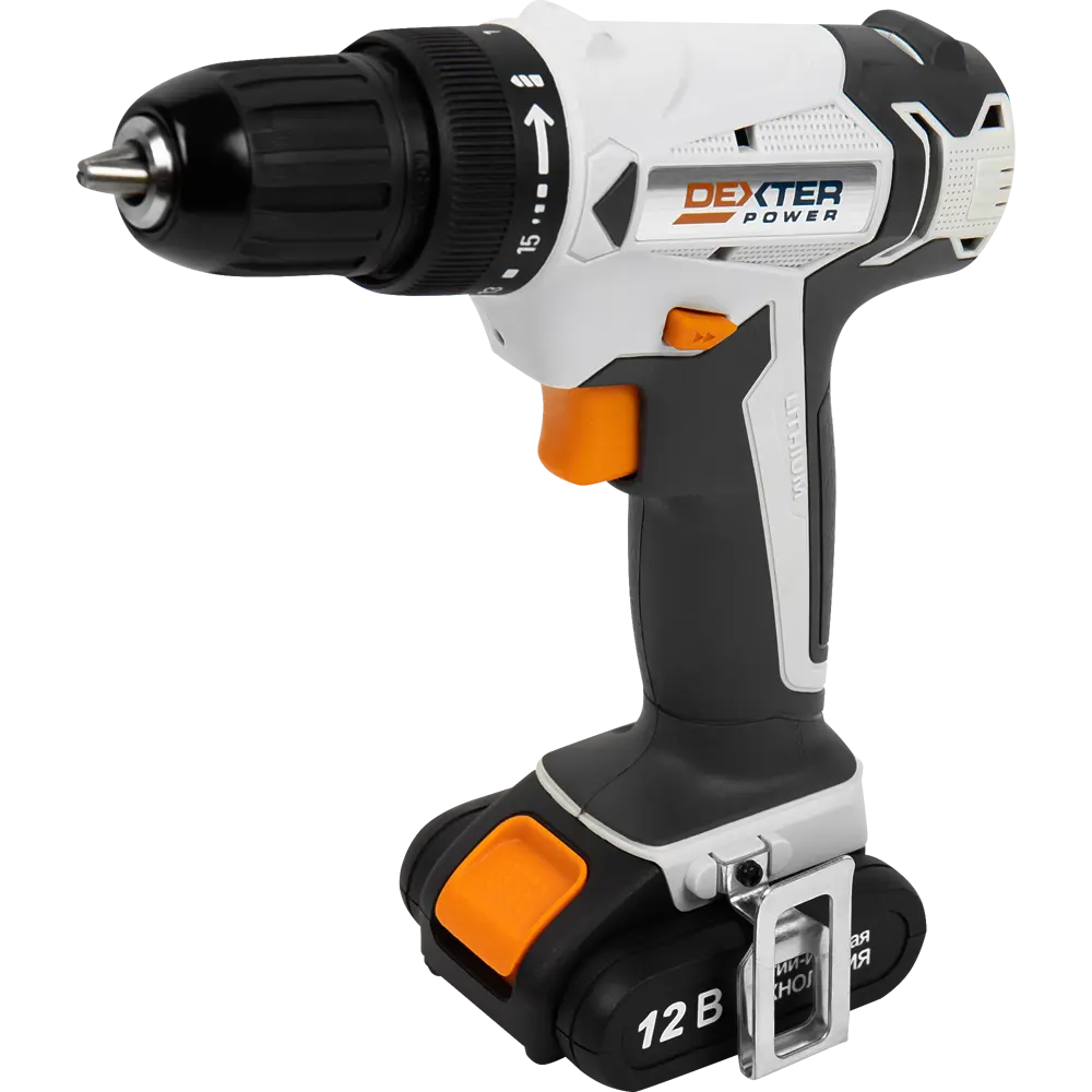 Дрель-шуруповерт аккумуляторная Dexter Power CDT112LD.T, 12 В Li-ion 2 Ач STLM-2182988