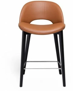 Tonin Casa Кожаный табурет на деревянной основе Beetle