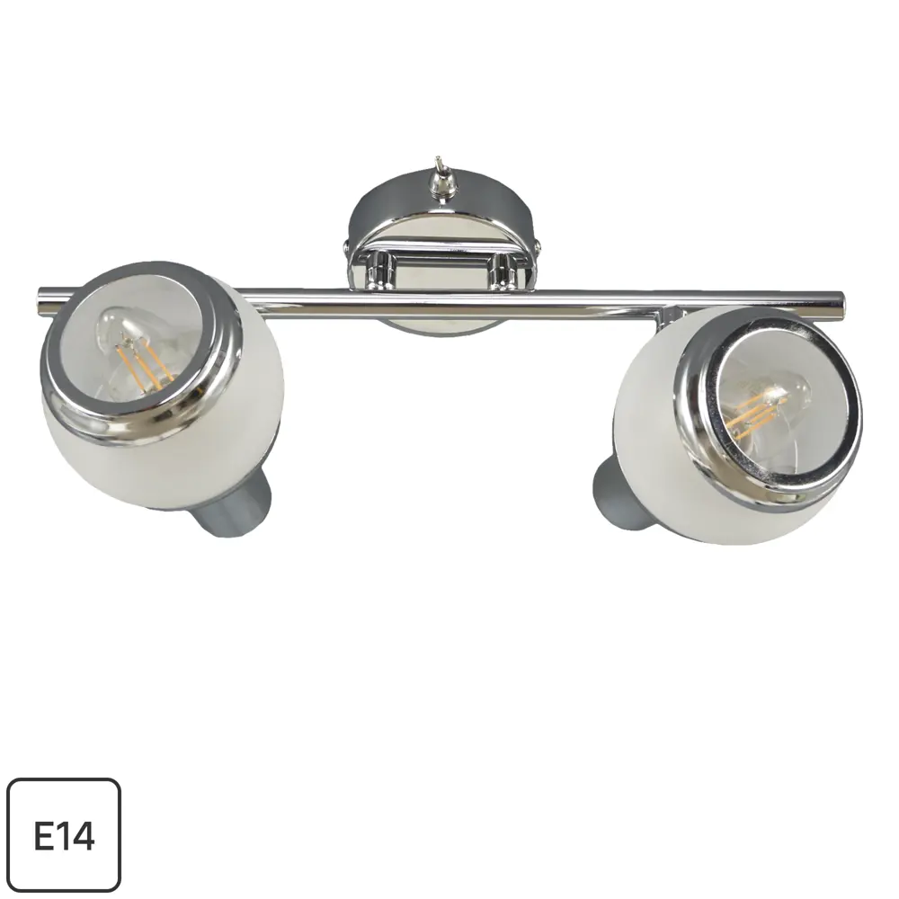 Спот поворотный Largo 2 лампы 4 м² цвет хром Escada STLM-2163577