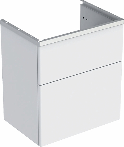 9610021101 IDO Glow напольная тумба под умывальник, с двумя ящиками, W = 580 мм, W1 = 600 мм, белый - Вид №5