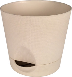 201-6 Горшок д/цветов с поддоном Le Parterre d=9.5 0.35л. Кремовый Цветочная коллекция