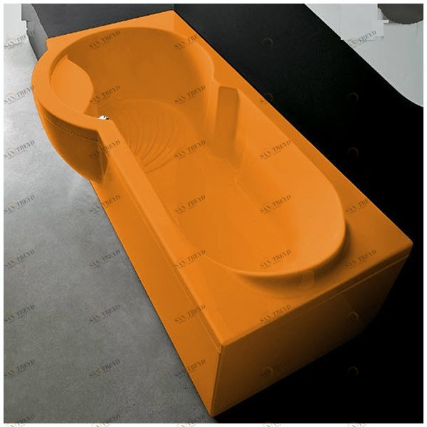 Ванна Gruppo treesse Simona V5671-SX-O оранжевая прямоугольная левая VTLV5671SXO