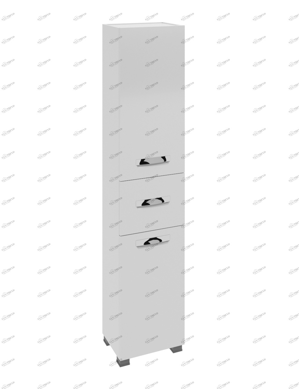 Пенал Plaza 400400⨉300⨉18900 мм белый Santreyd sun-id-665216