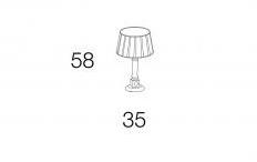 Caroti Настольная лампа прямого света Via montenapoleone 3035 / 3036  - Вид №1